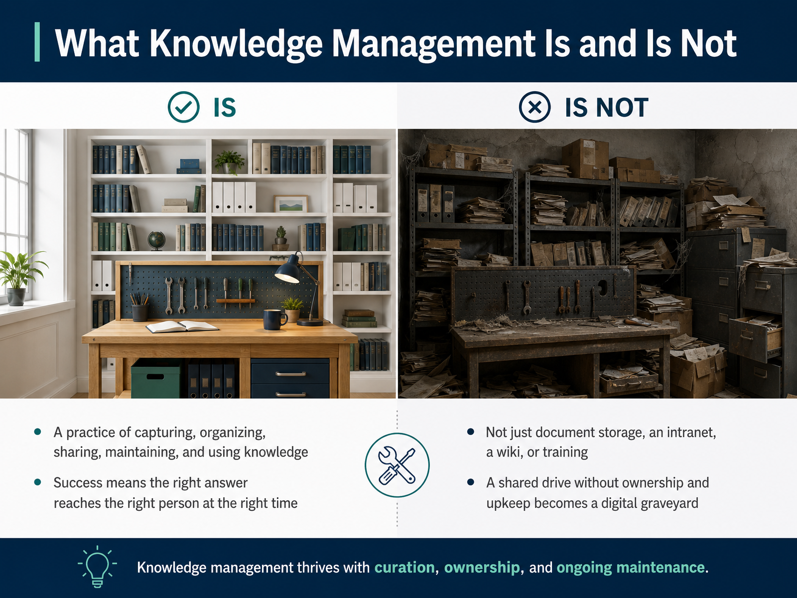 What Knowledge Management Is and Is Not