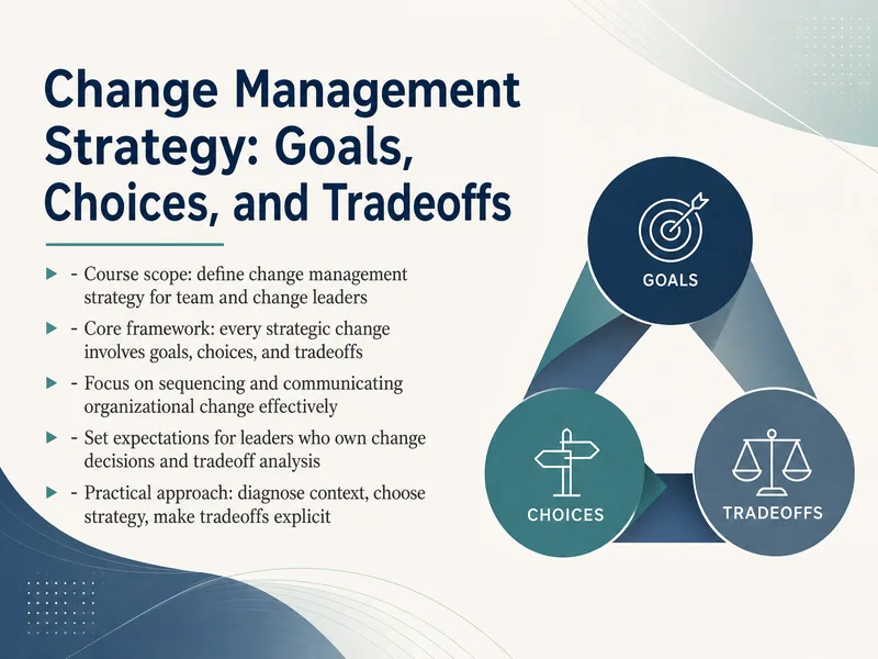Change Management Strategy: Goals and Tradeoffs — digital-human course