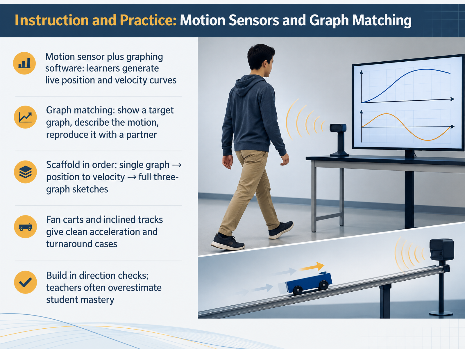Instruction and Practice: Motion Sensors and Graph Matching