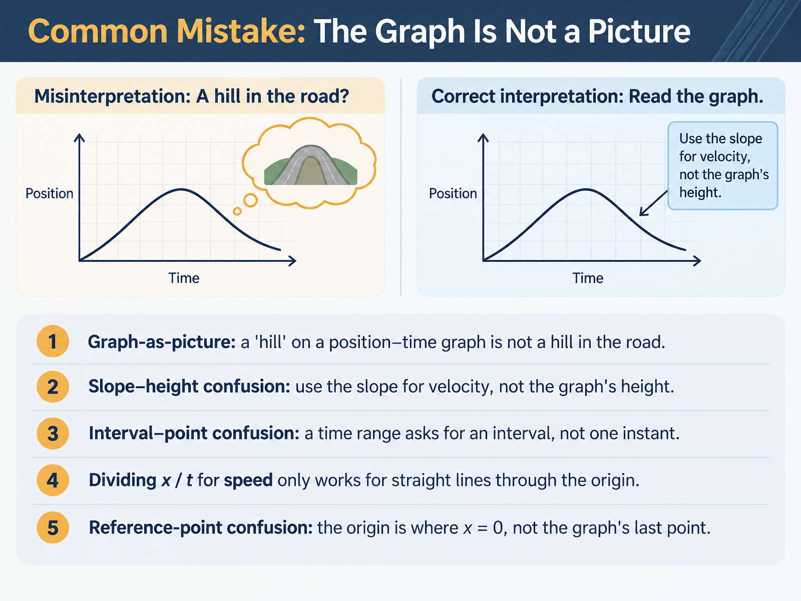 Common Mistake: The Graph Is Not a Picture