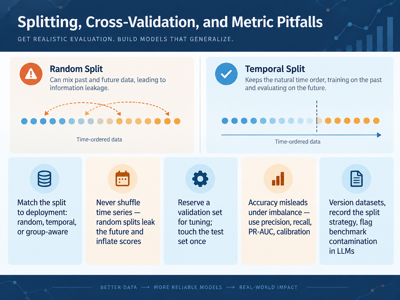 Splitting, Cross-Validation, and Metric Pitfalls