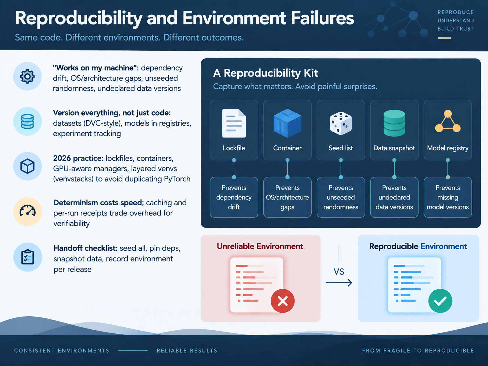 Reproducibility and Environment Failures