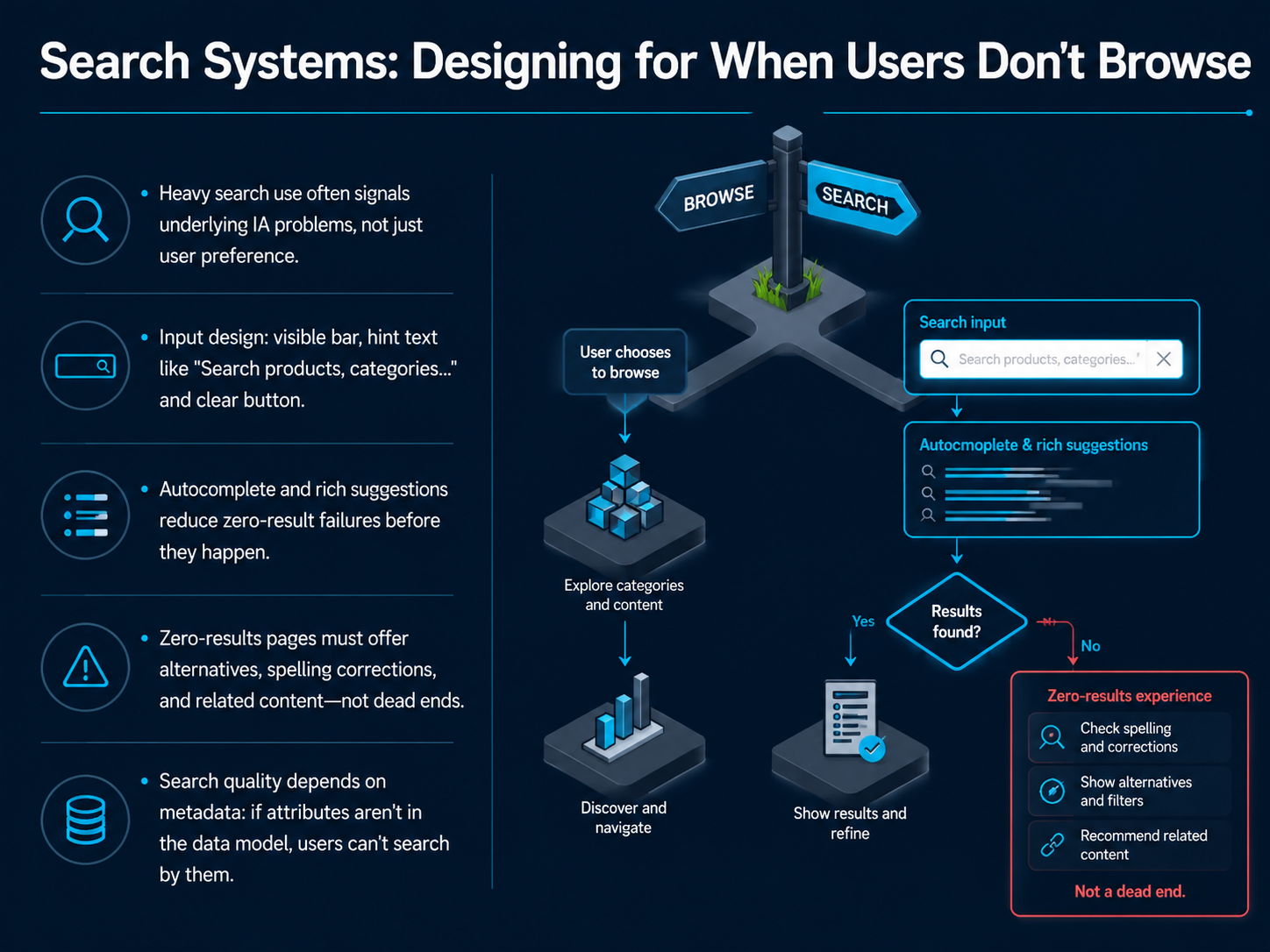 Search Systems: Designing for When Users Don't Browse