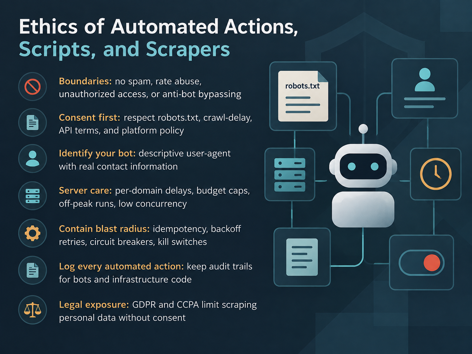 Ethics of Automated Actions, Scripts, and Scrapers