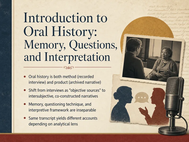 Oral History: Memory & Interpretation — digital-human course