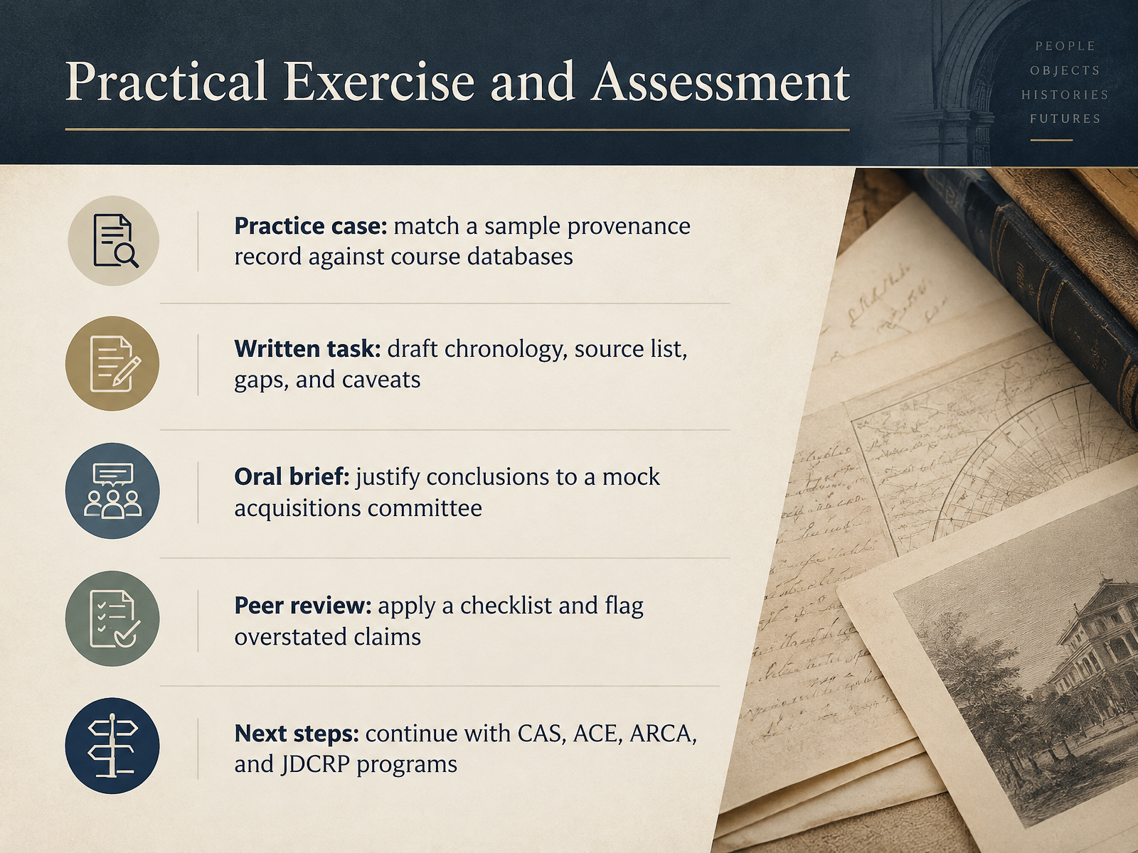 Practical Exercise and Assessment