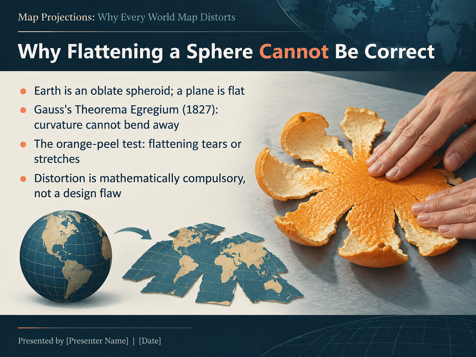 Why Flattening a Sphere Cannot Be Correct