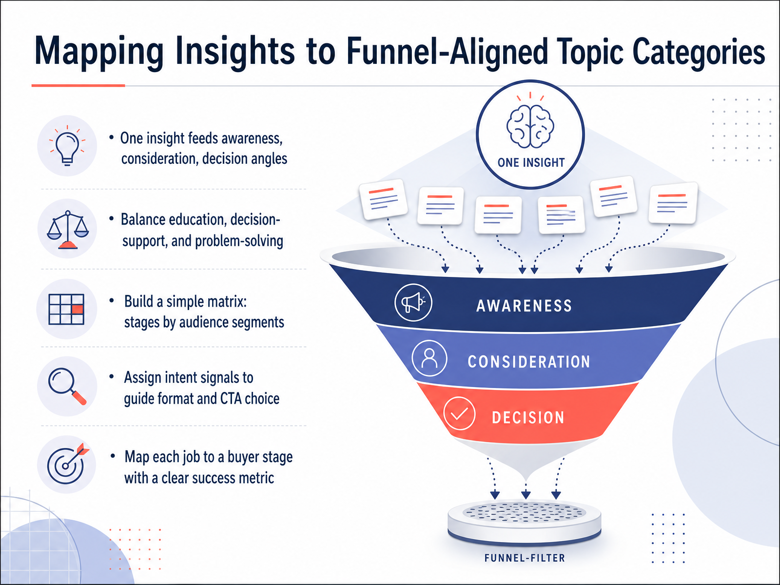 Mapping Insights to Funnel-Aligned Topic Categories