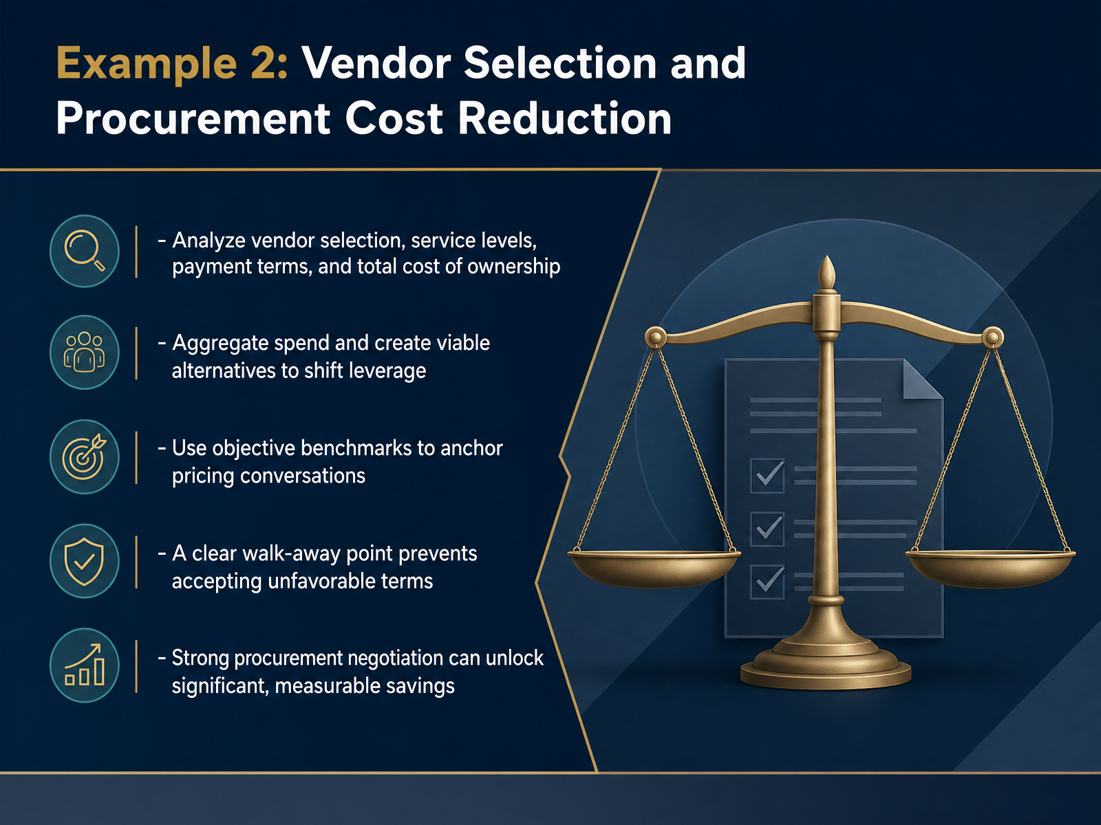 Example 2: Vendor Selection and Procurement Cost Reduction