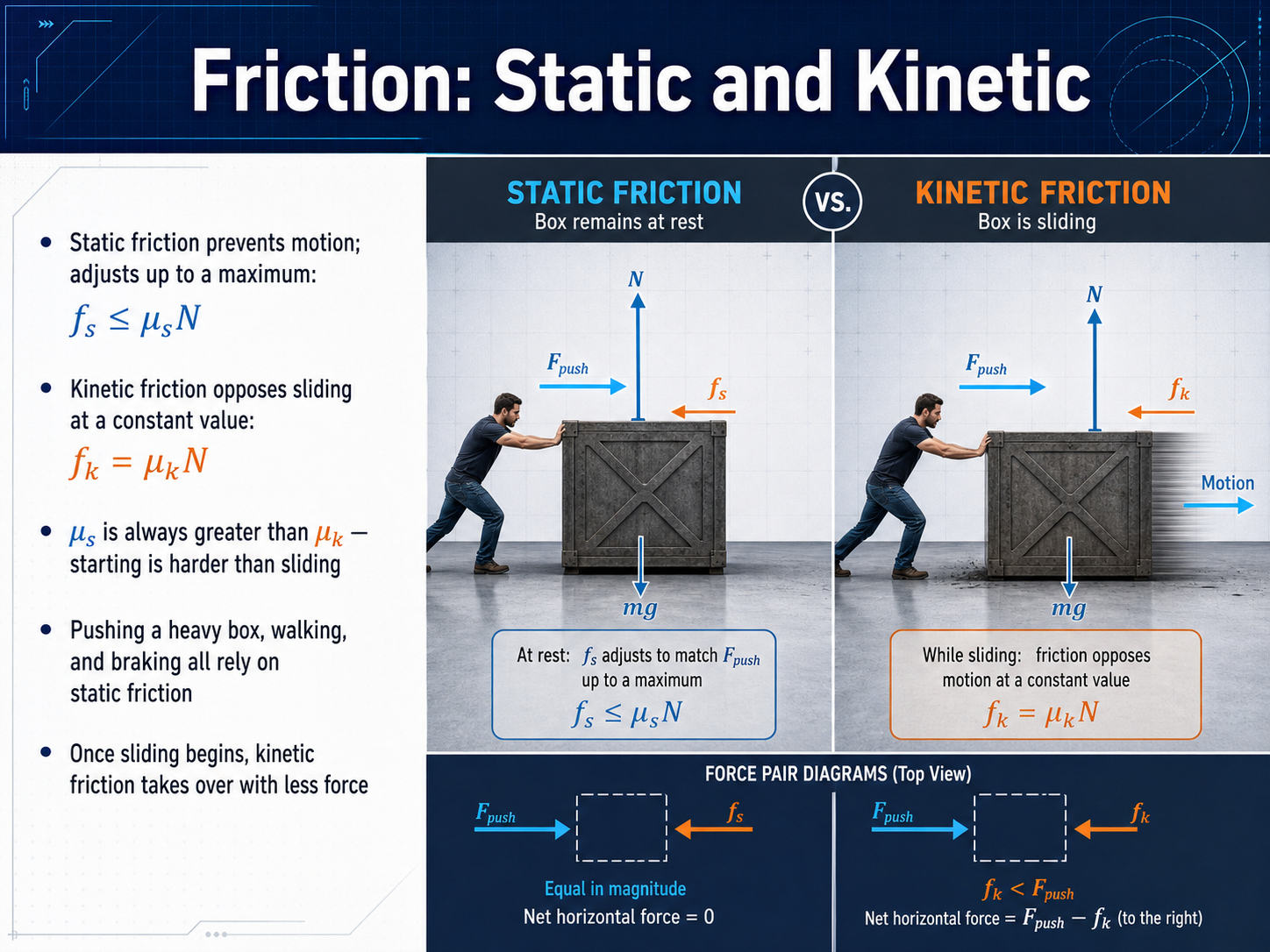 Friction: Static and Kinetic