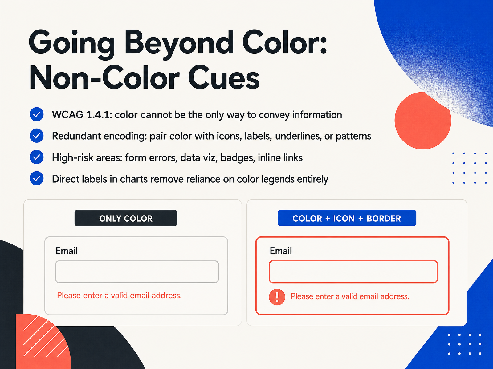 Going Beyond Color: Non-Color Cues