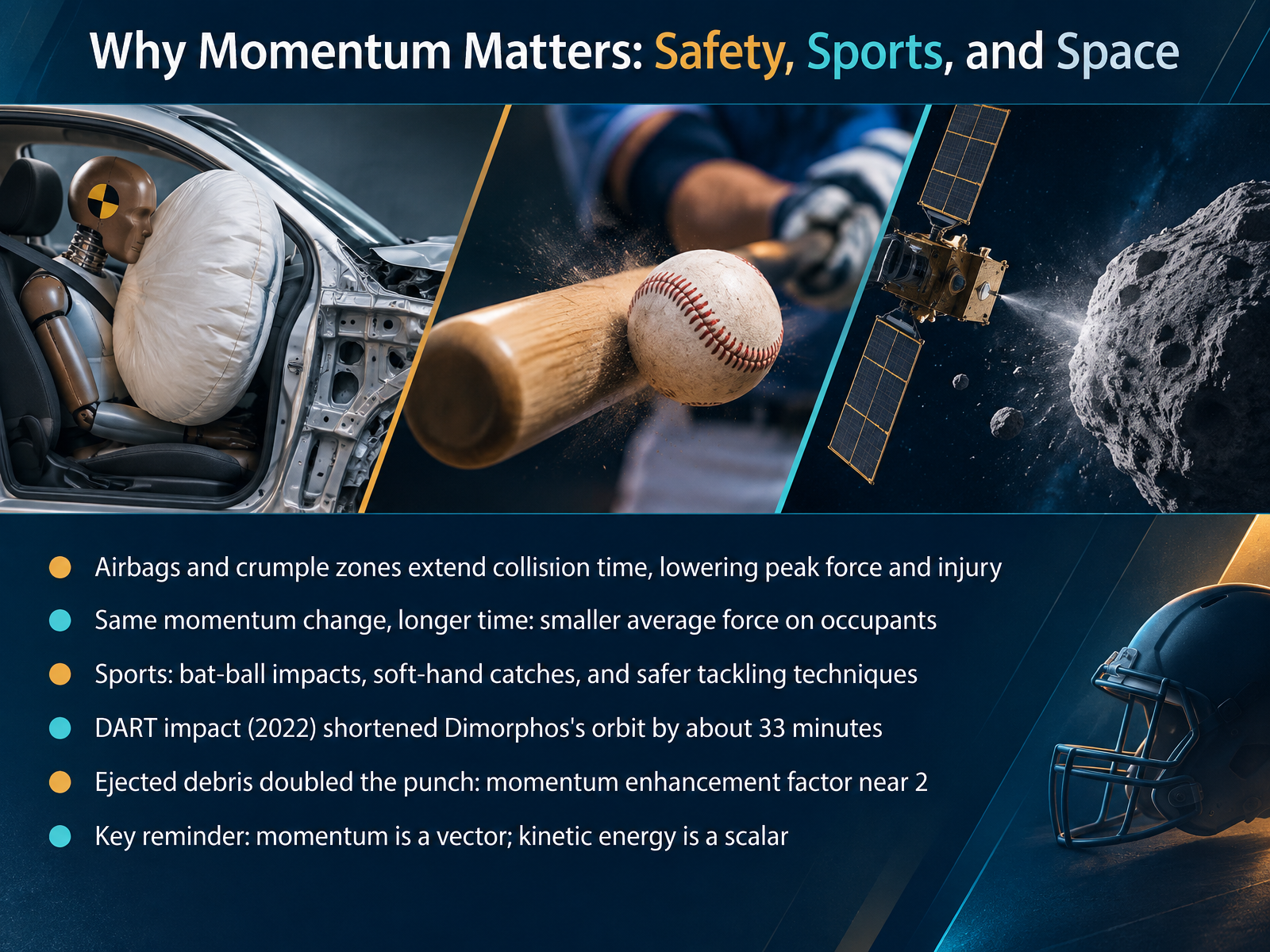 Why Momentum Matters: Safety, Sports, and Space