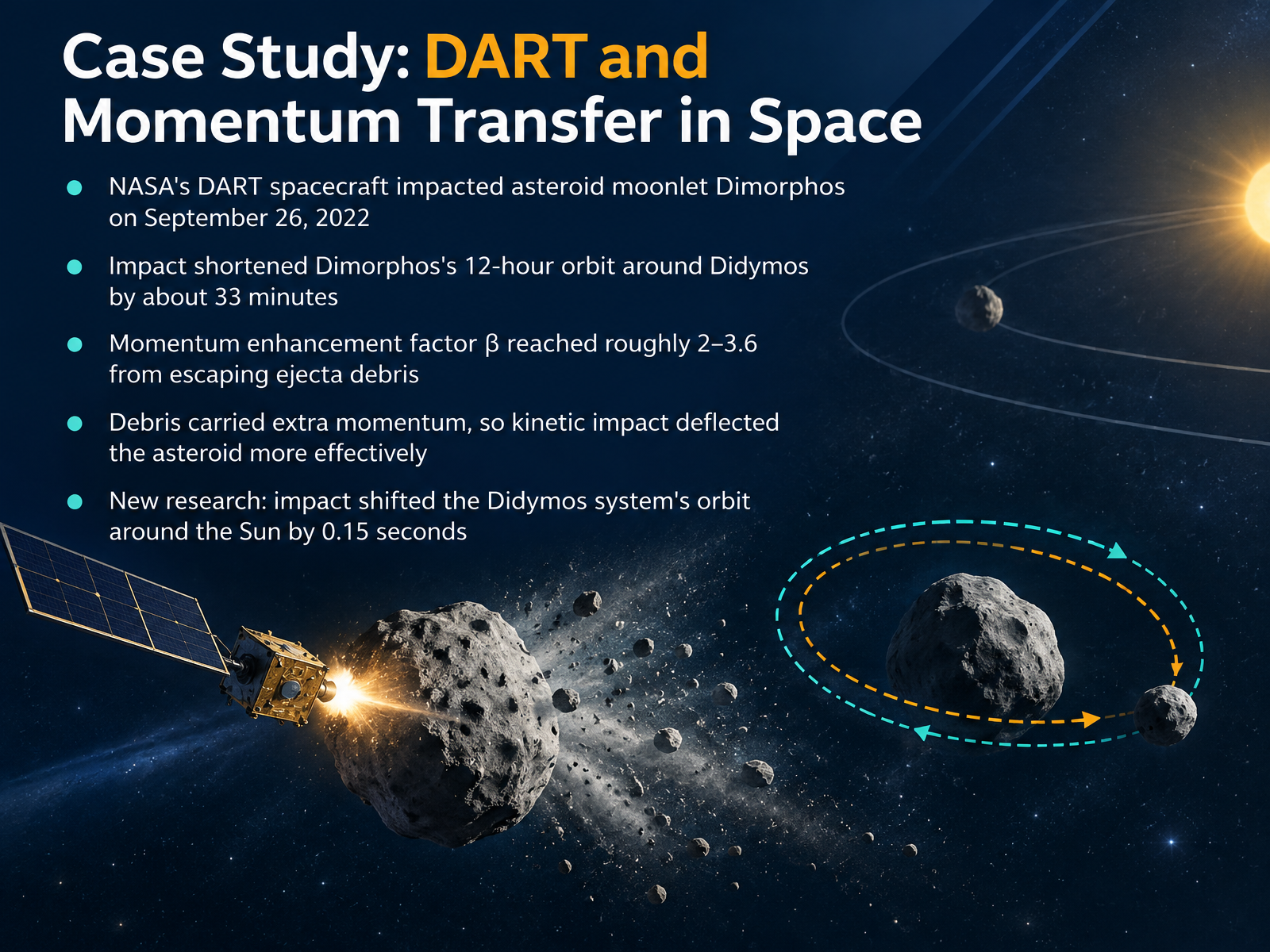 Case Study: DART and Momentum Transfer in Space