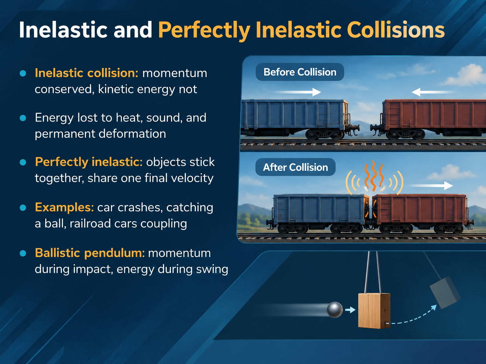 Inelastic and Perfectly Inelastic Collisions