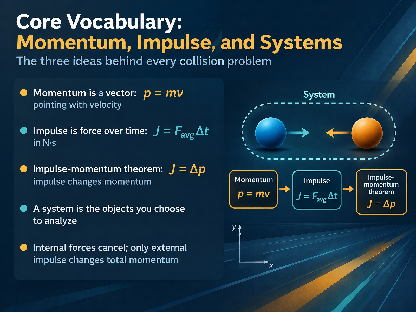 Core Vocabulary: Momentum, Impulse, and Systems