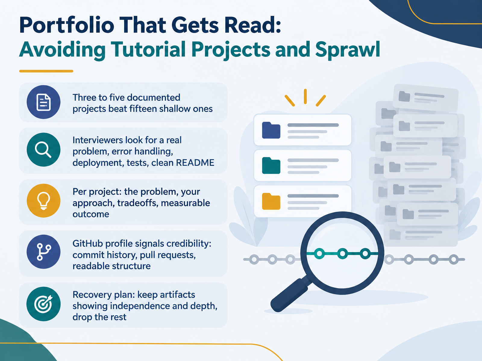 Portfolio That Gets Read: Avoiding Tutorial Projects and Sprawl