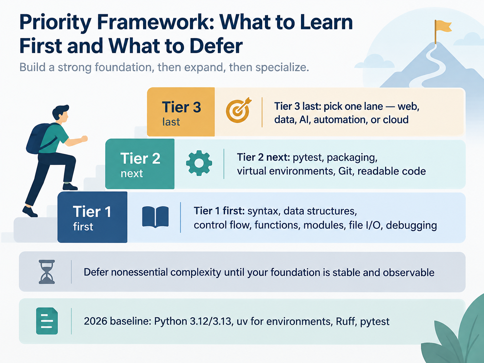 Priority Framework: What to Learn First and What to Defer