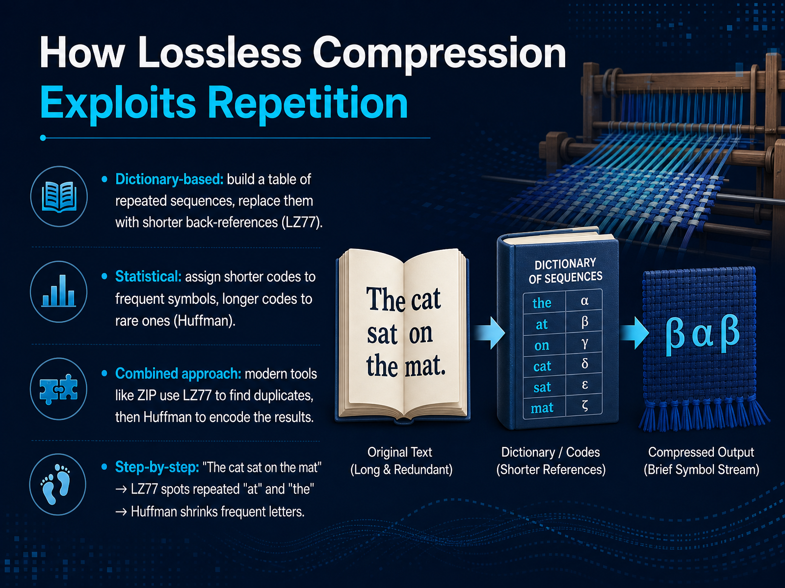 How Lossless Compression Exploits Repetition