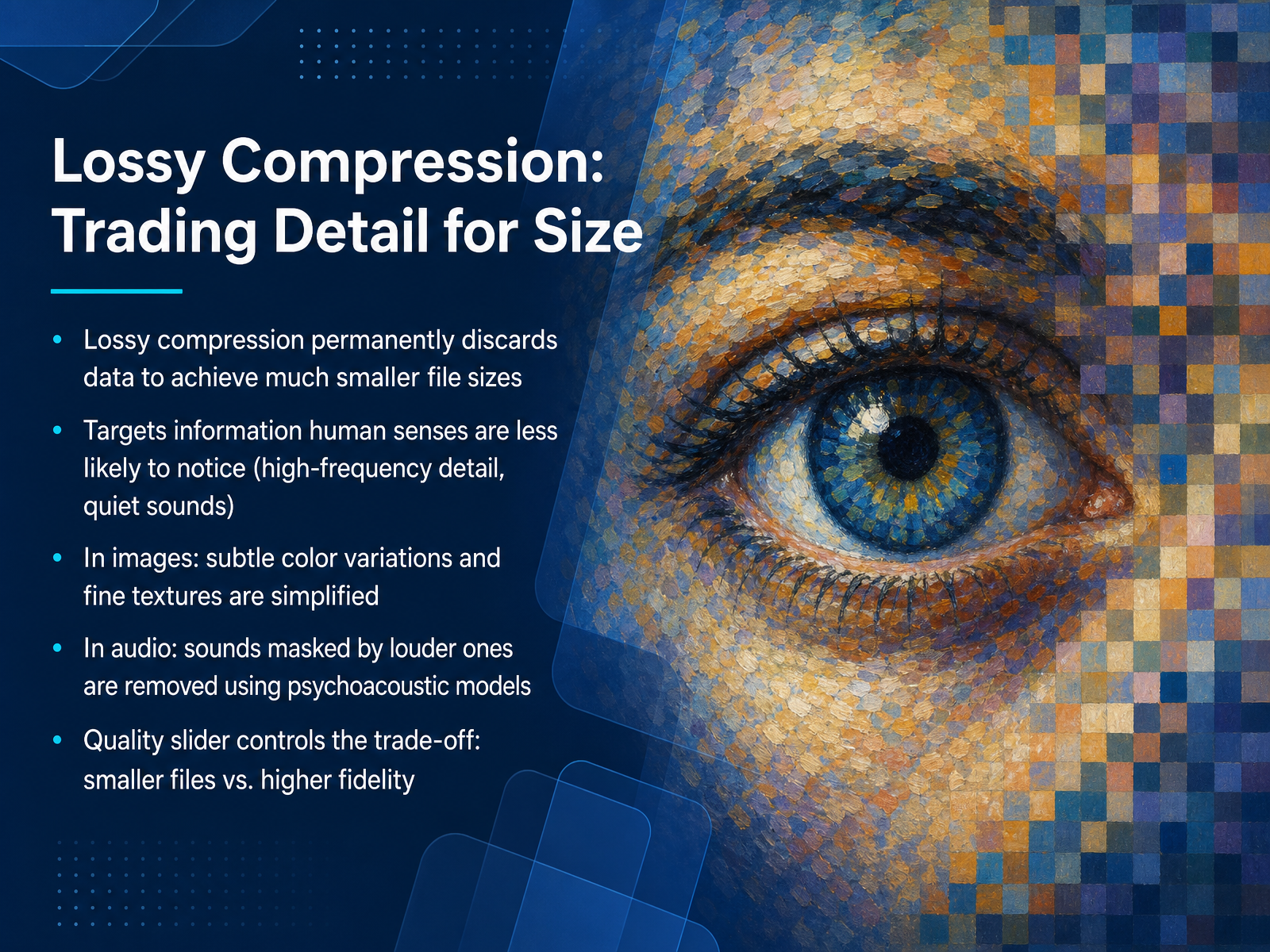 Lossy Compression: Trading Detail for Size