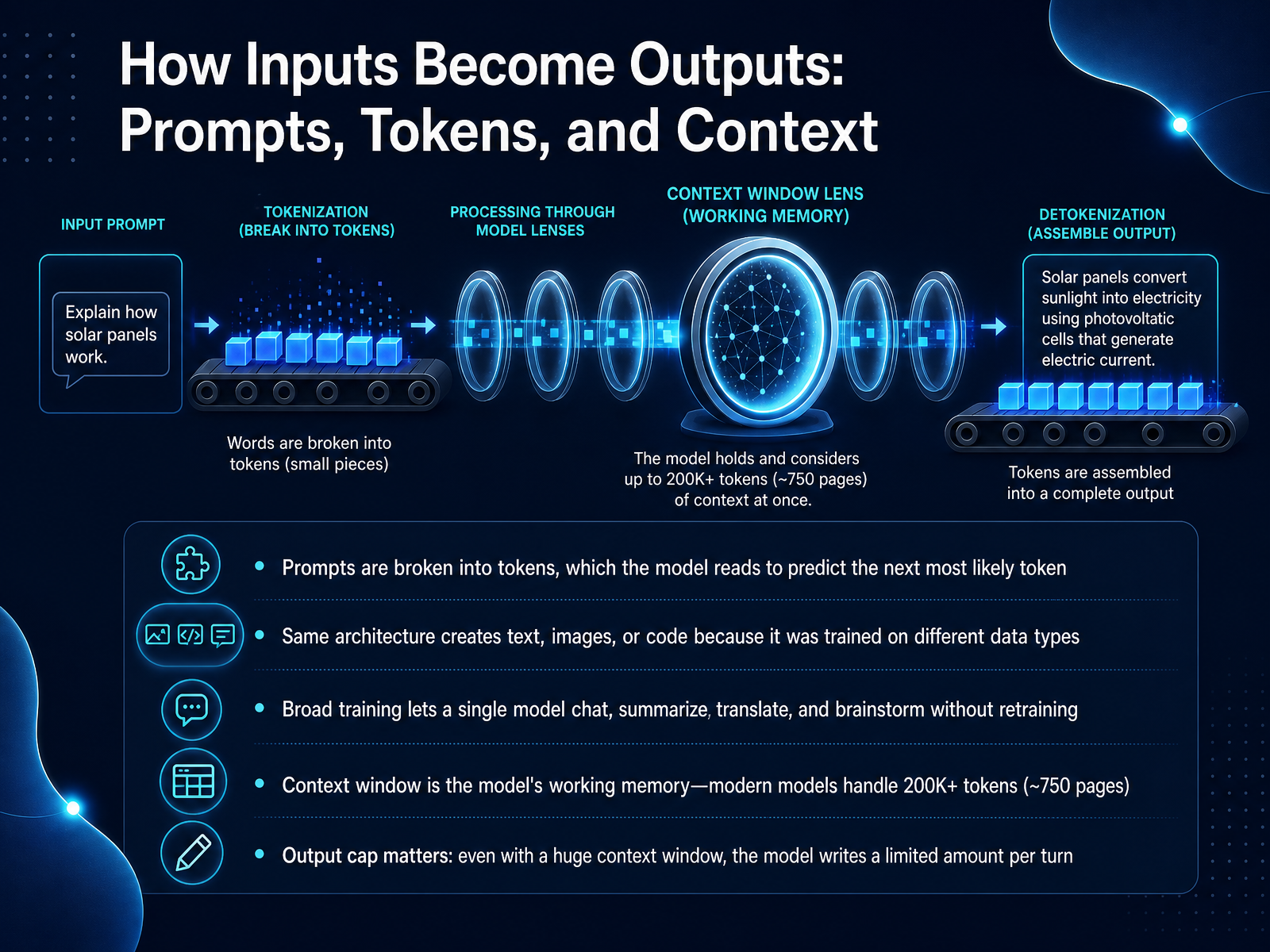 How Inputs Become Outputs: Prompts, Tokens, and Context