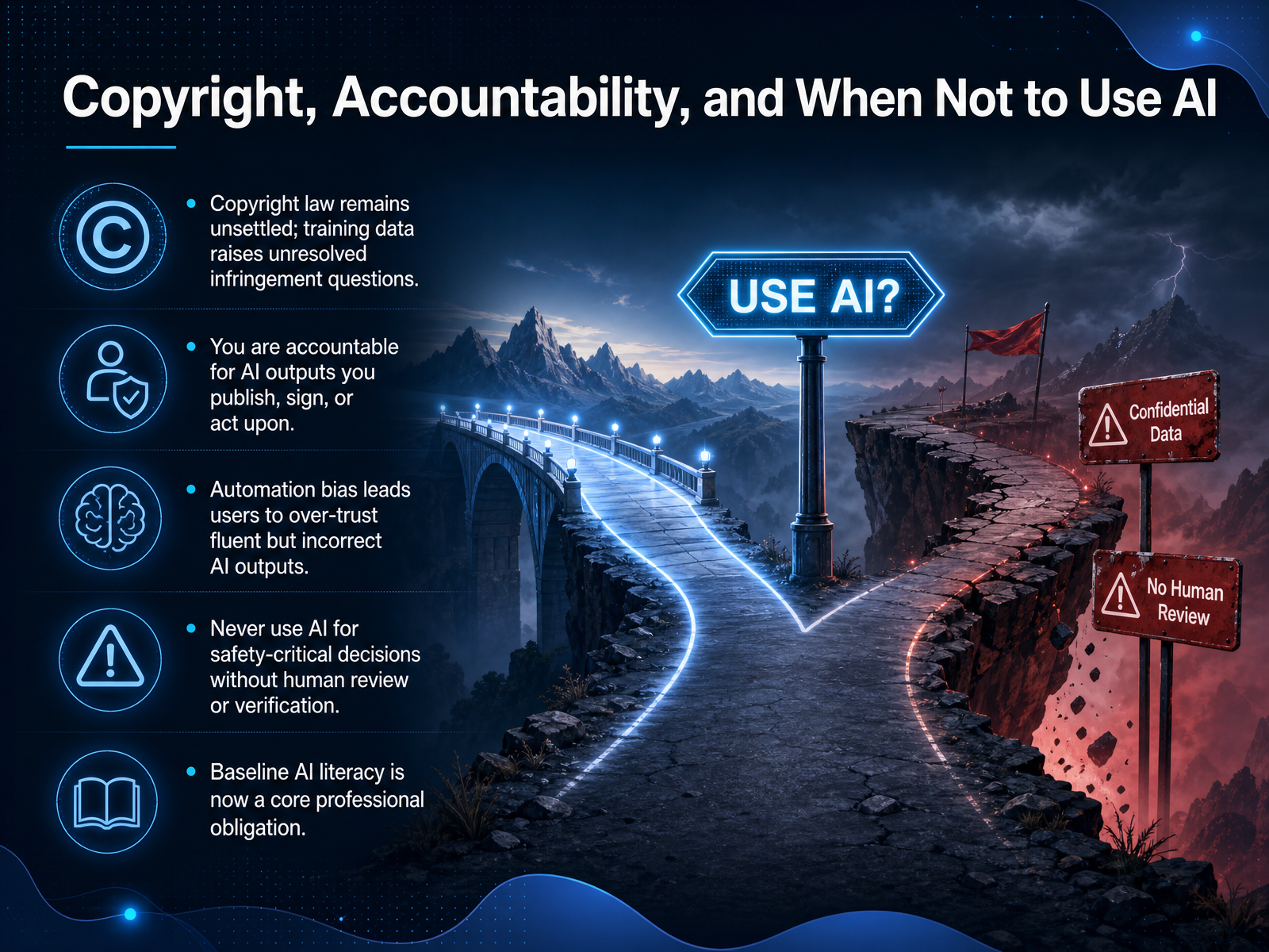 Copyright, Accountability, and When Not to Use AI