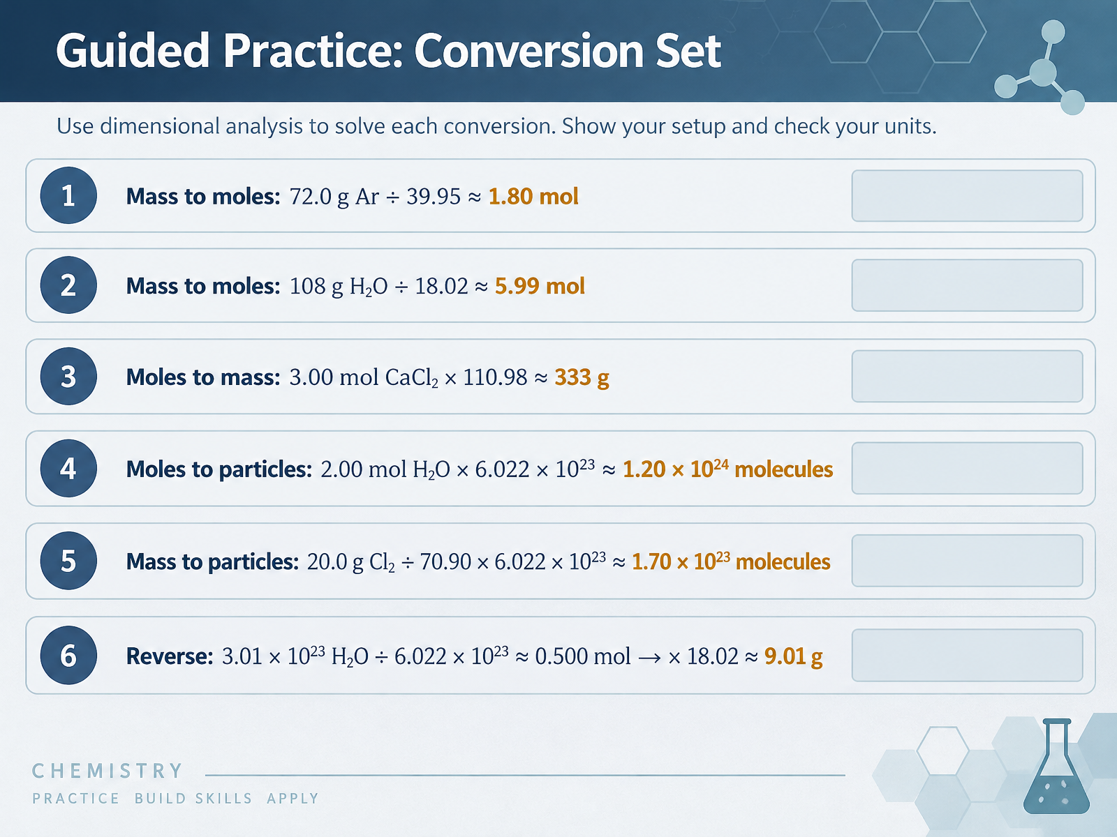 Guided Practice: Conversion Set