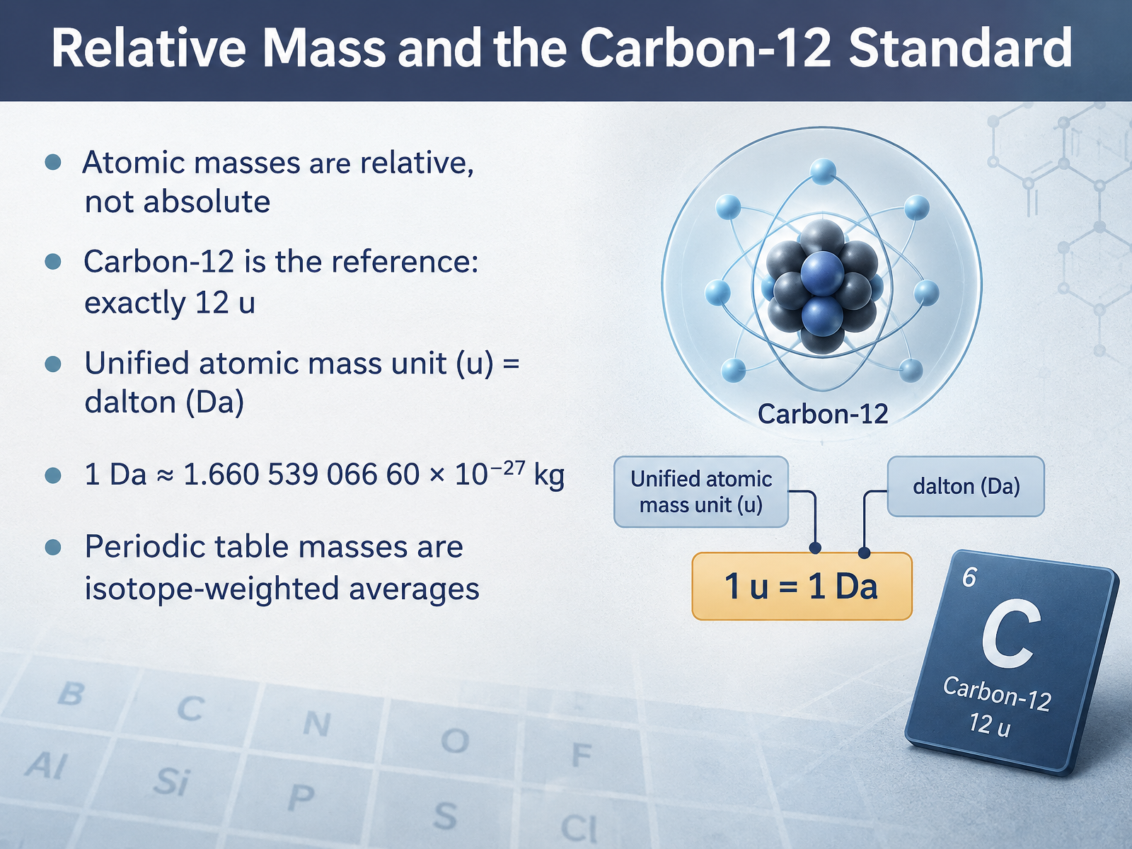 Relative Mass and the Carbon-12 Standard