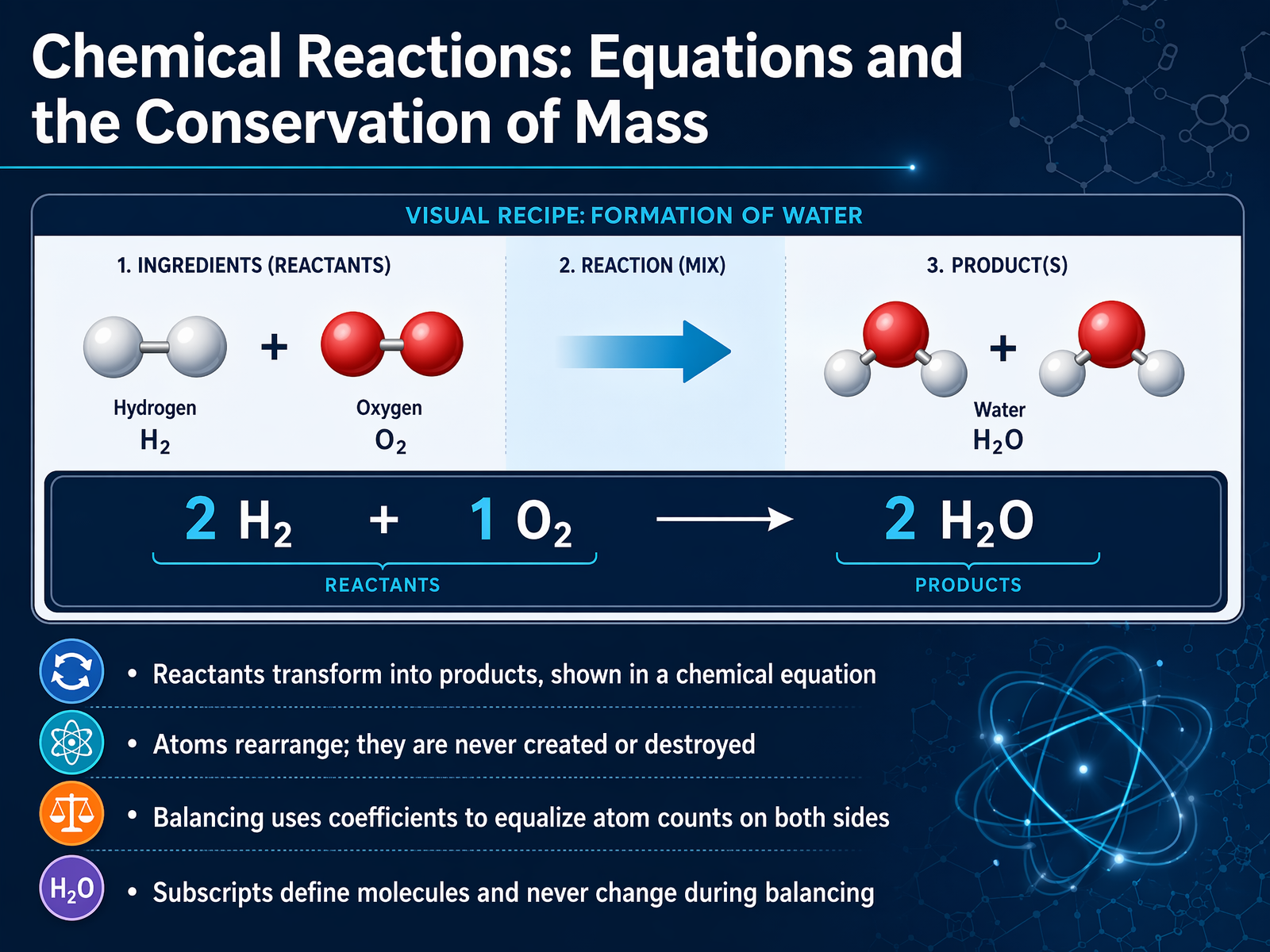 Chemical Reactions: Equations and the Conservation of Mass