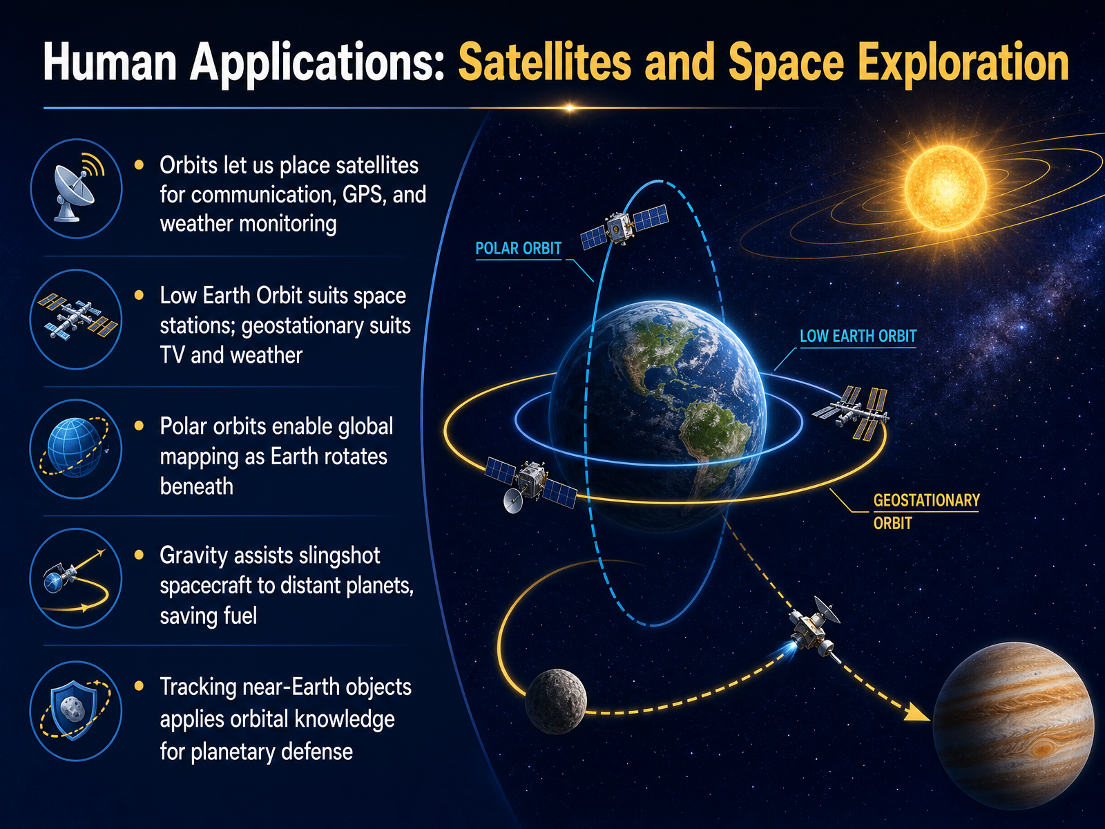 Human Applications: Satellites and Space Exploration
