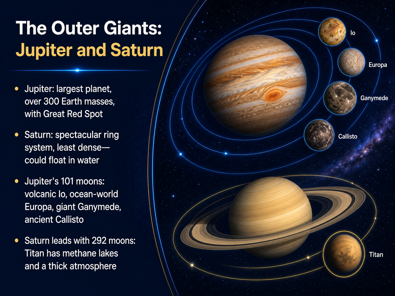The Outer Giants: Jupiter and Saturn
