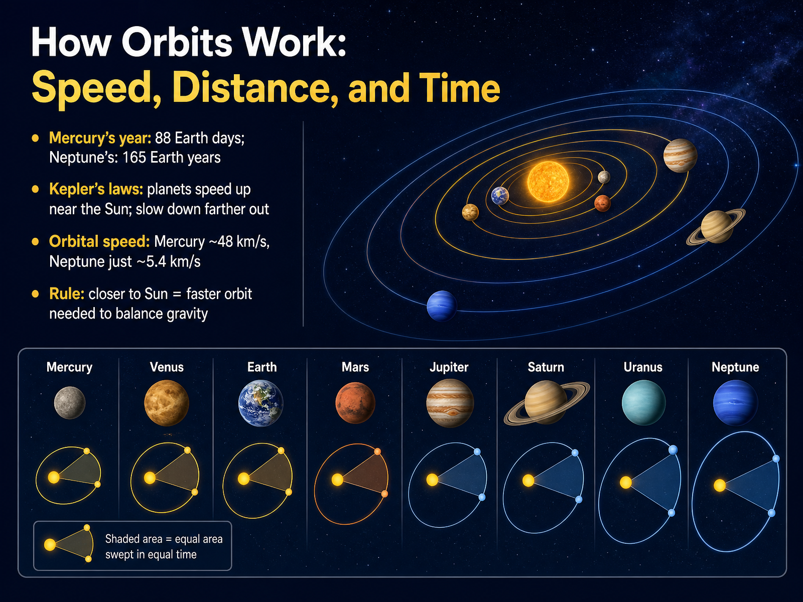 How Orbits Work: Speed, Distance, and Time