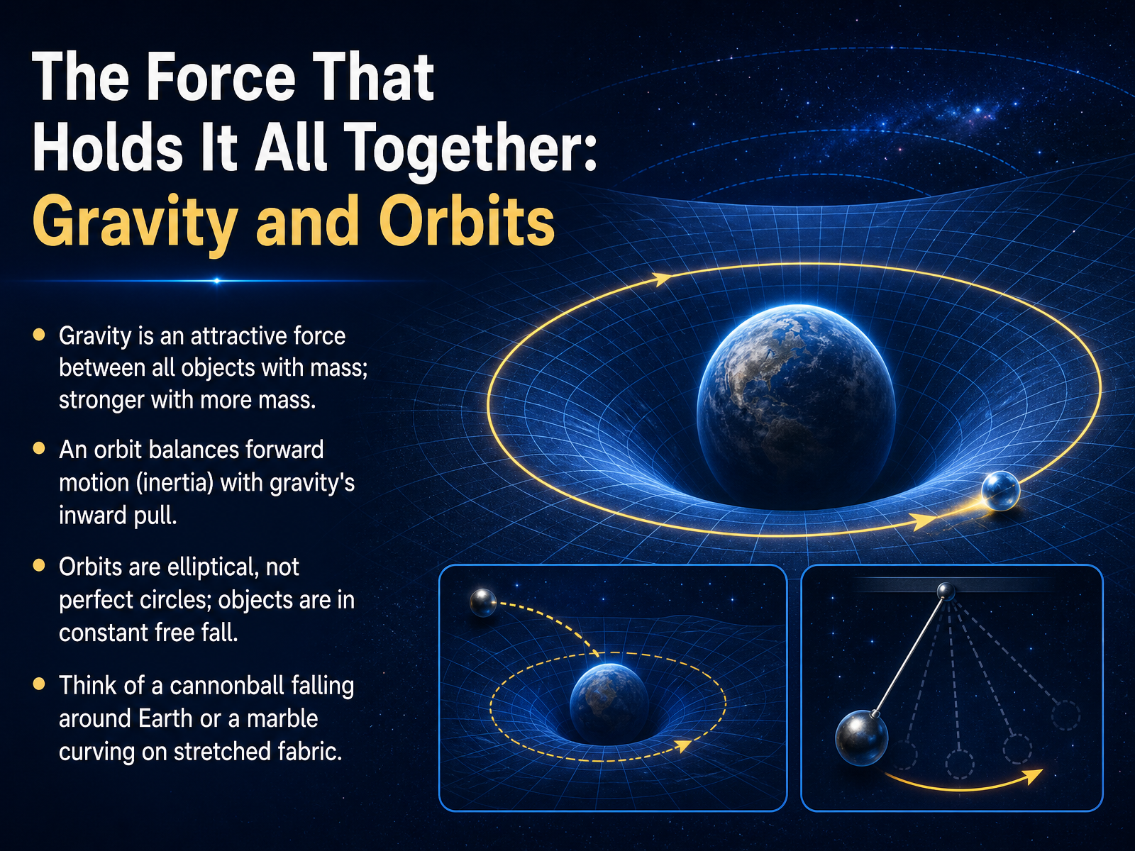 The Force That Holds It All Together: Gravity and Orbits
