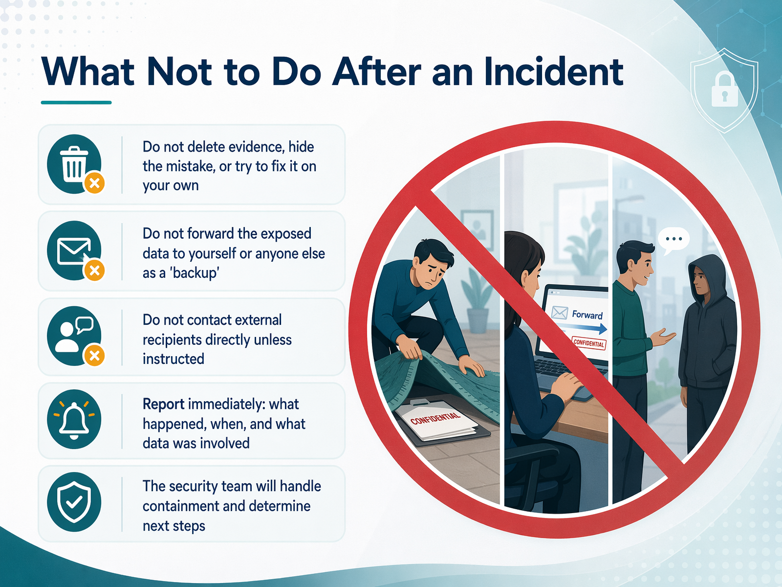What Not to Do After an Incident