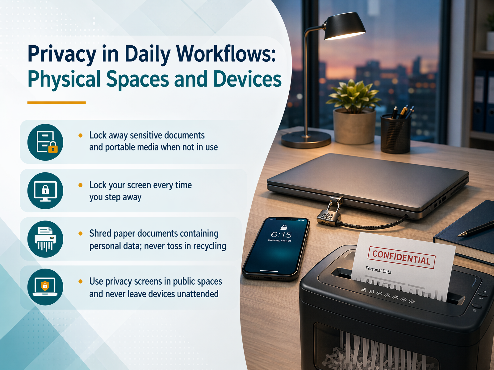 Privacy in Daily Workflows: Physical Spaces and Devices