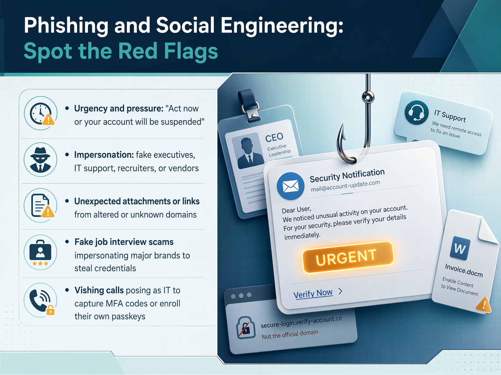Phishing and Social Engineering: Spot the Red Flags