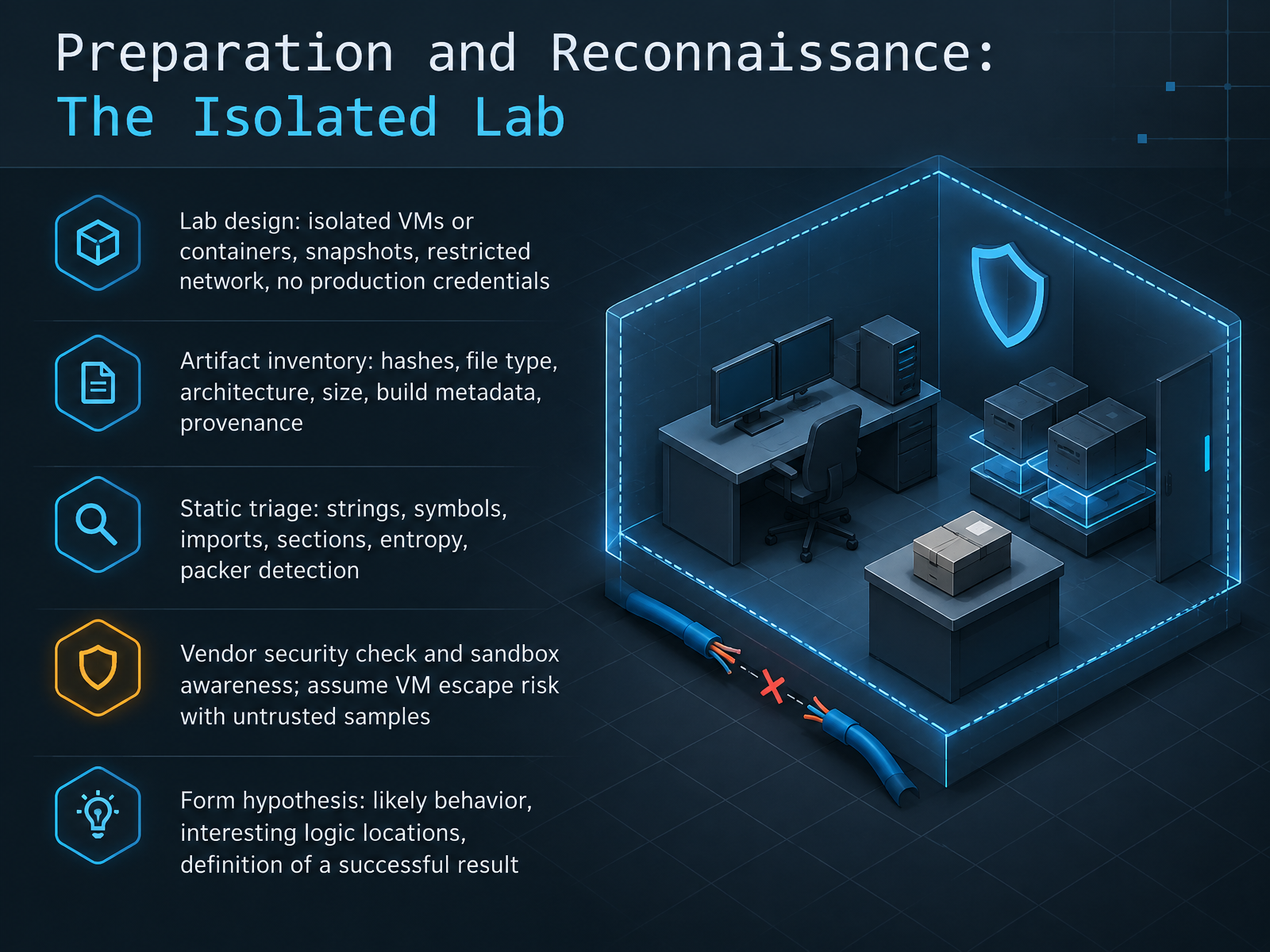 Preparation and Reconnaissance: The Isolated Lab