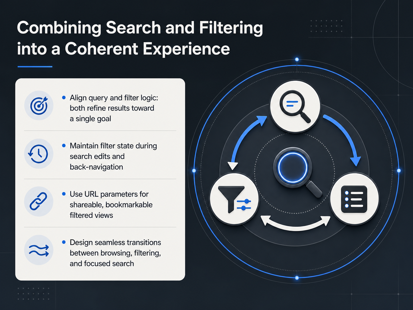 Combining Search and Filtering into a Coherent Experience