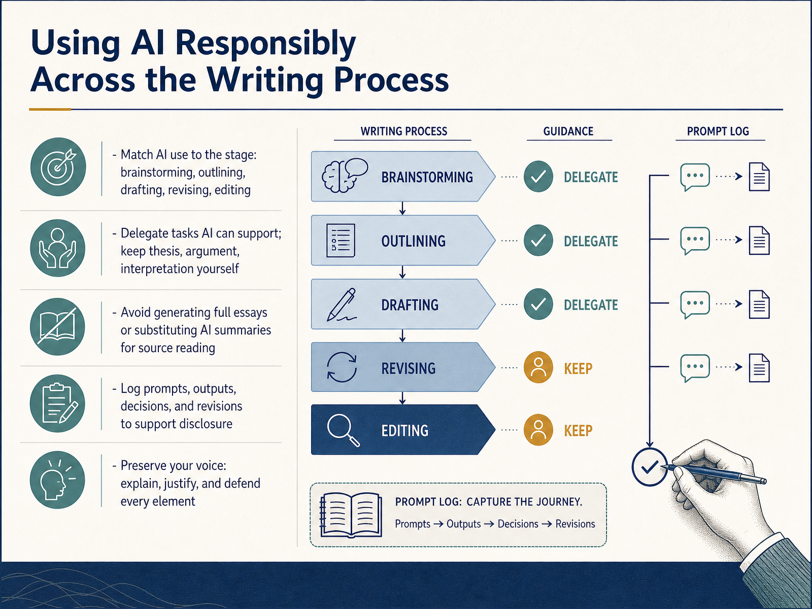 Using AI Responsibly Across the Writing Process