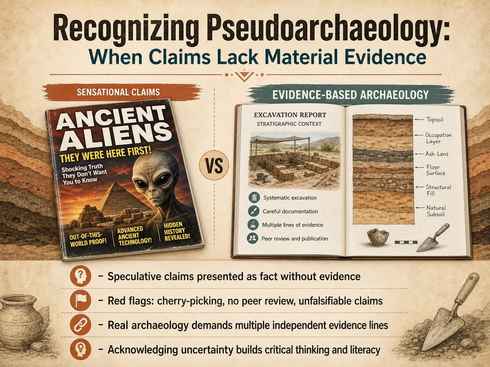 Recognizing Pseudoarchaeology: When Claims Lack Material Evidence