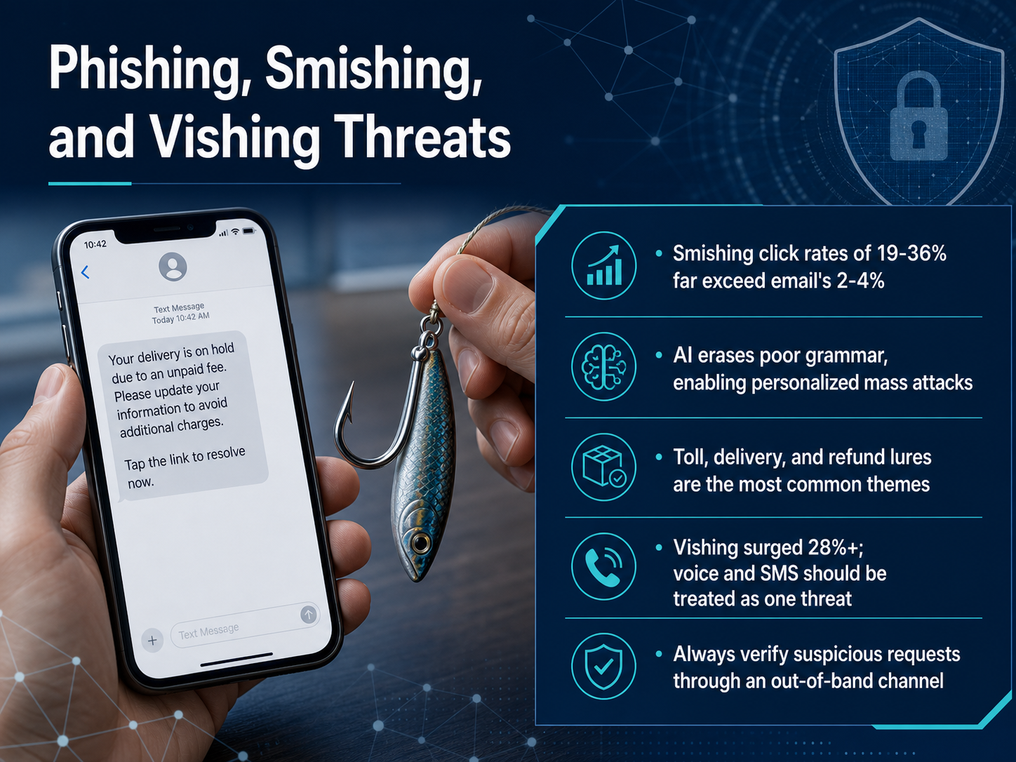 Phishing, Smishing, and Vishing Threats