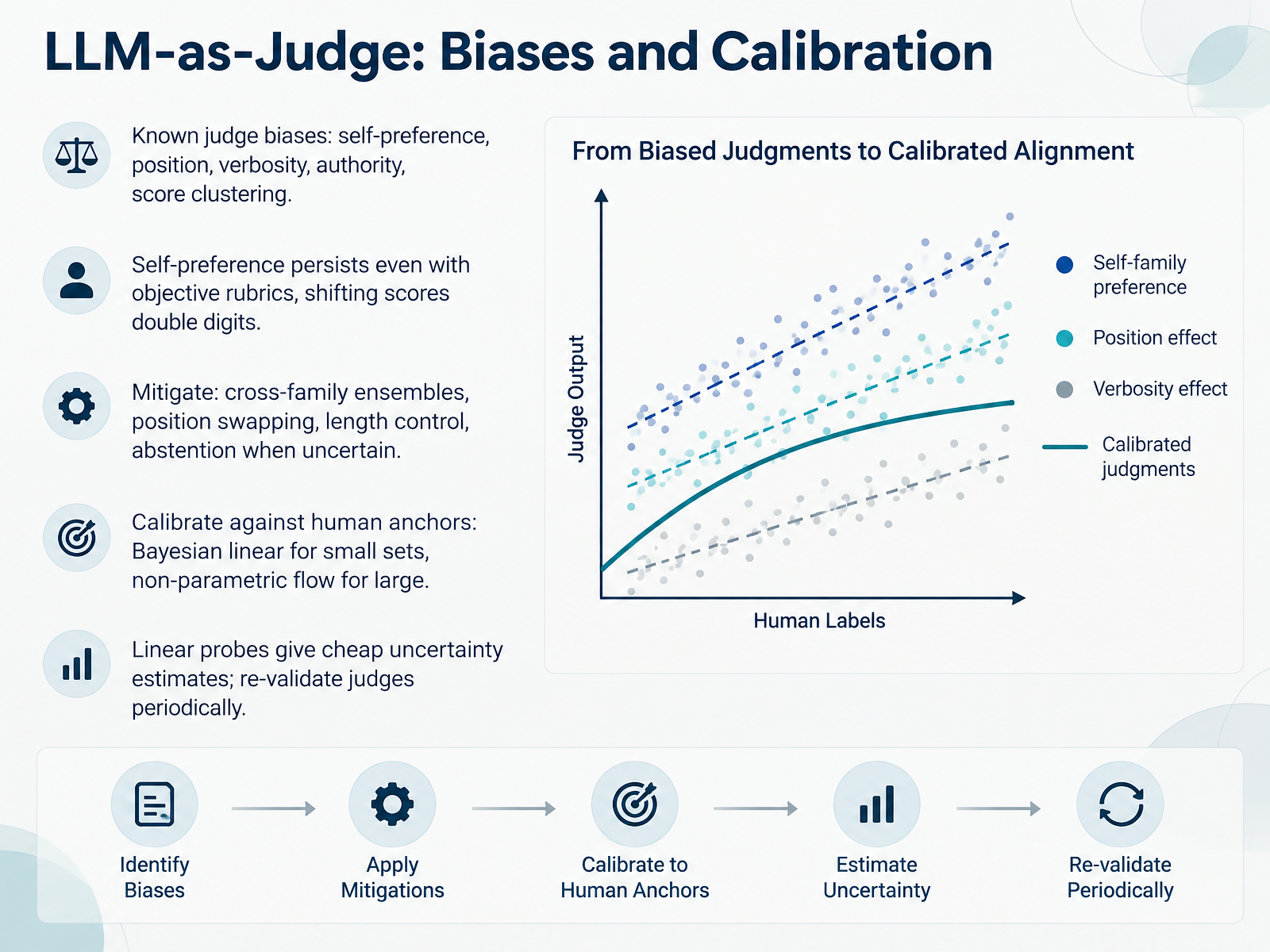 LLM-as-Judge: Biases and Calibration