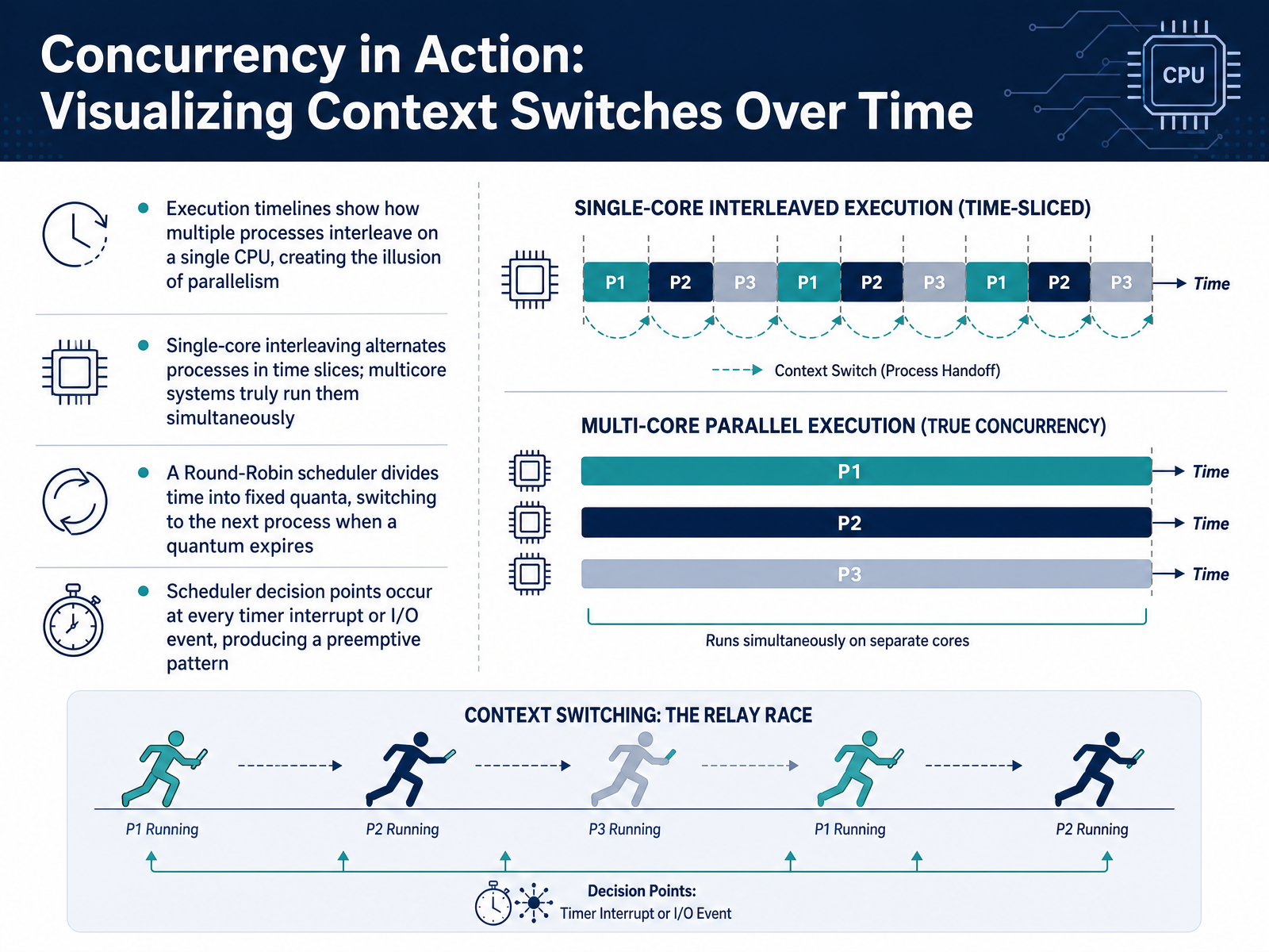 Concurrency in Action: Visualizing Context Switches Over Time