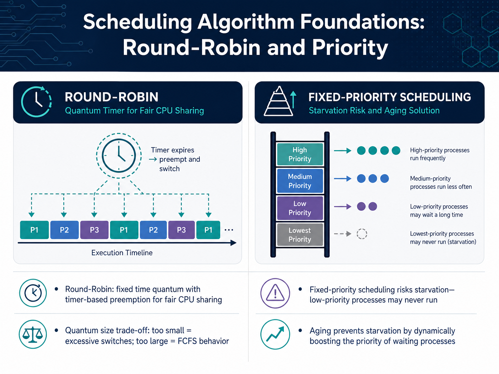 Scheduling Algorithm Foundations: Round-Robin and Priority