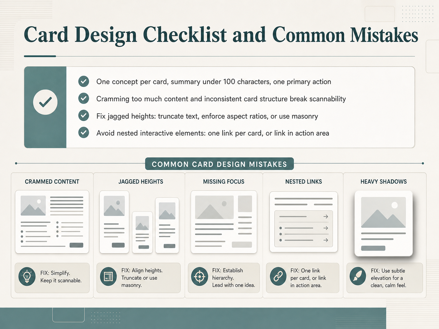 Card Design Checklist and Common Mistakes