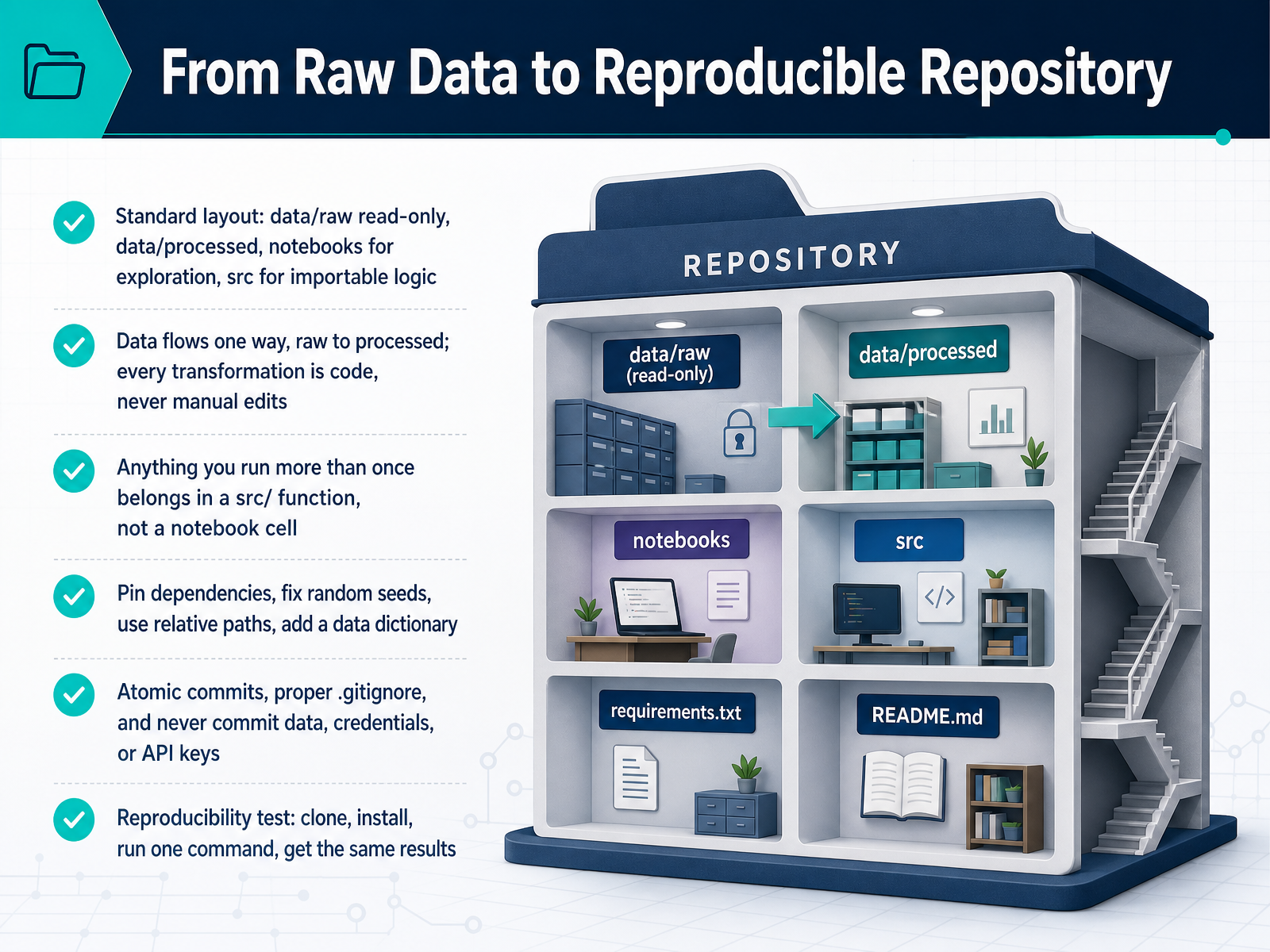 From Raw Data to Reproducible Repository