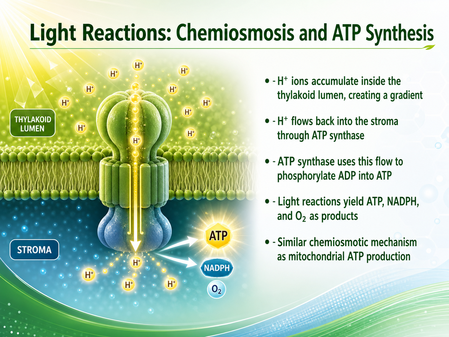 Light Reactions: Chemiosmosis and ATP Synthesis