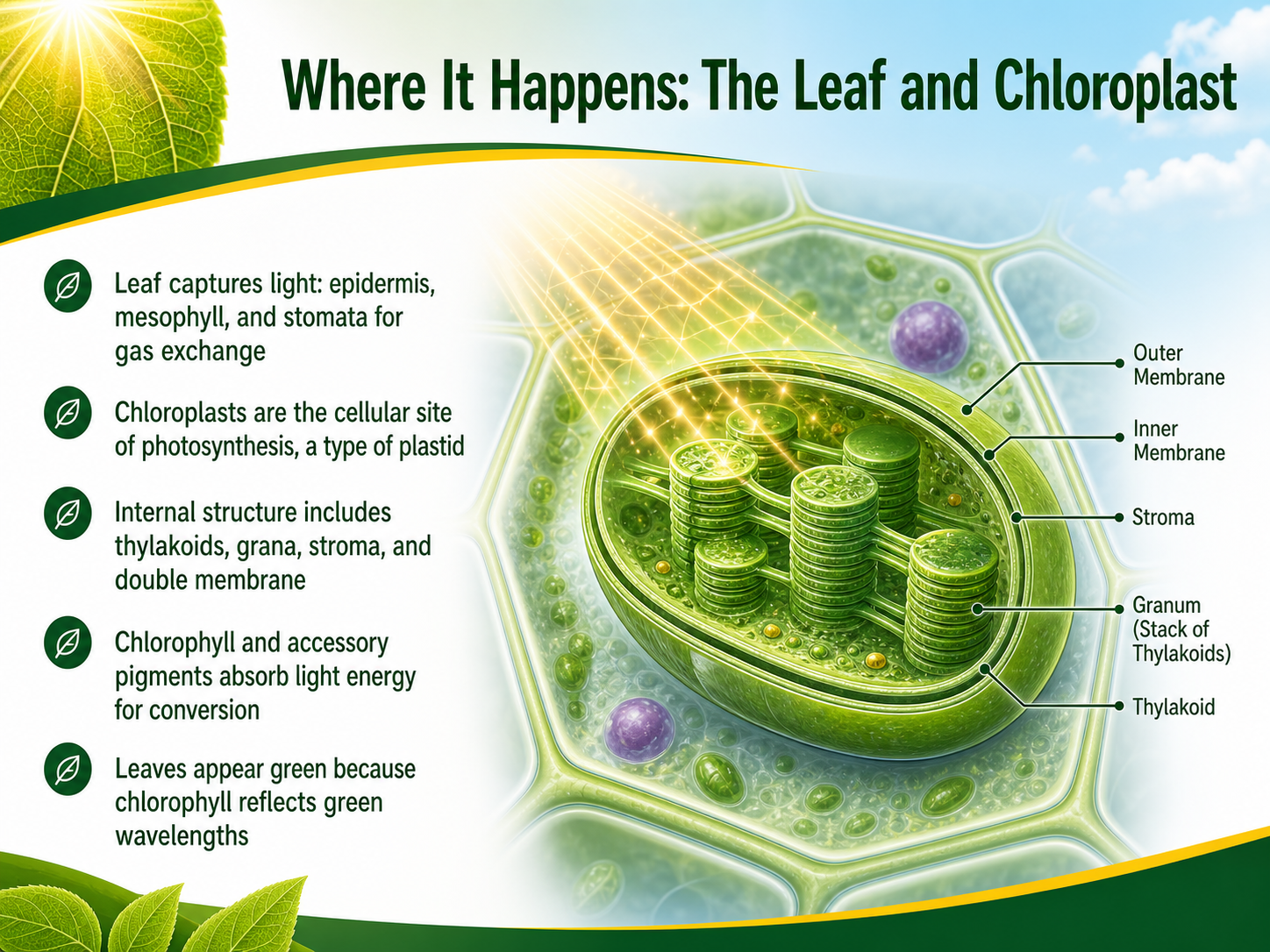 Where It Happens: The Leaf and Chloroplast