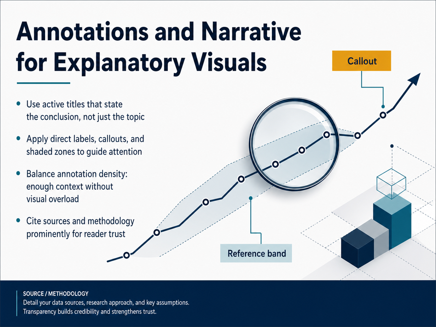 Annotations and Narrative for Explanatory Visuals