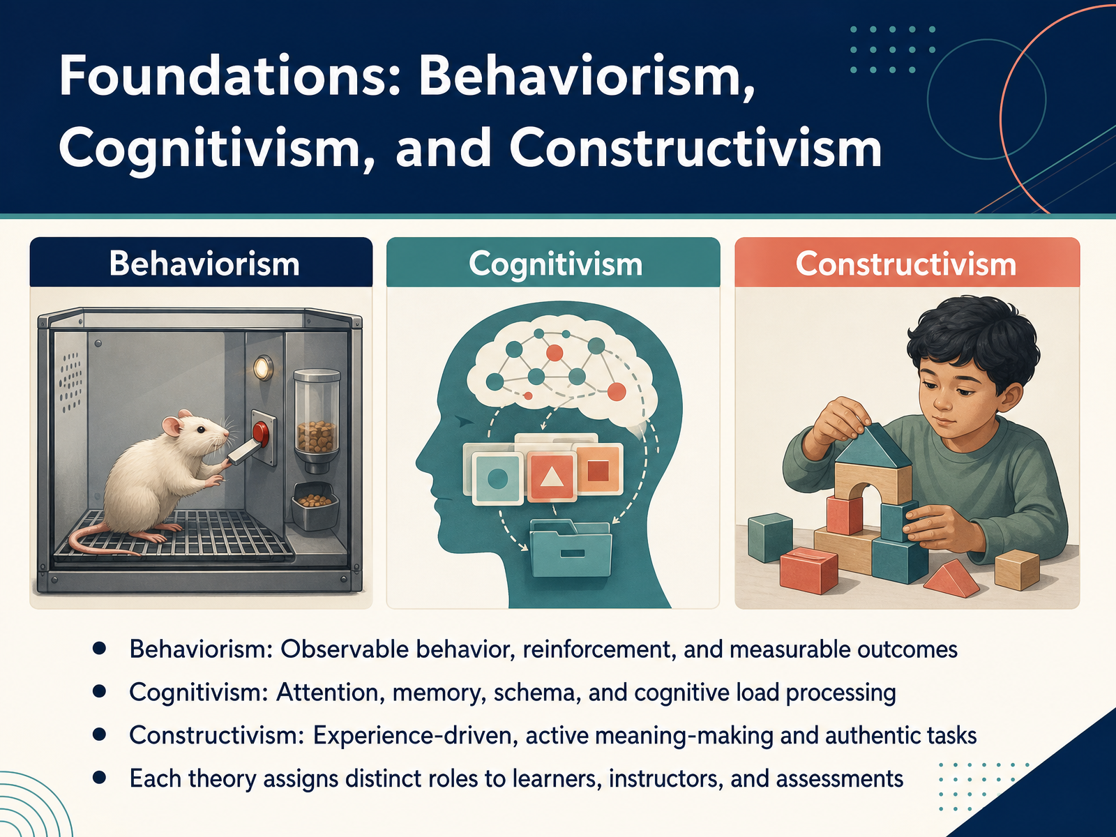 Foundations: Behaviorism, Cognitivism, and Constructivism