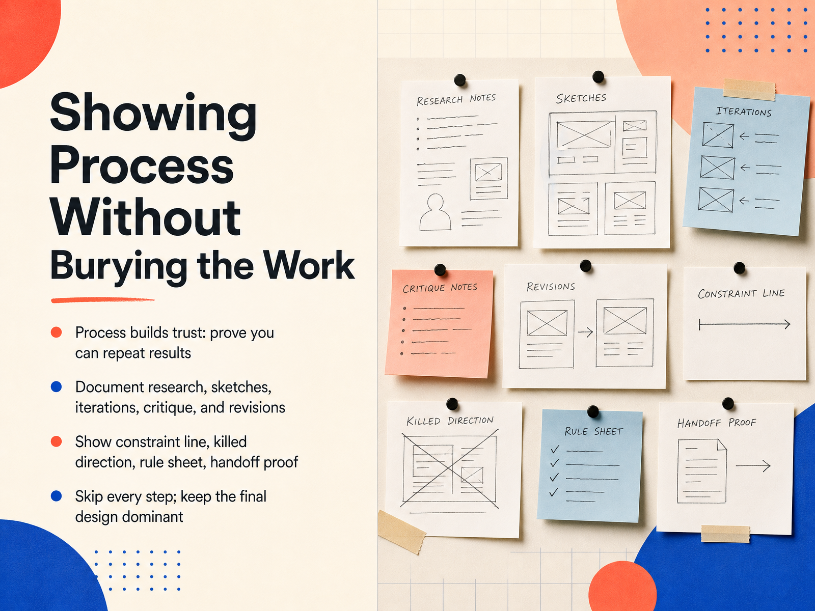 Showing Process Without Burying the Work